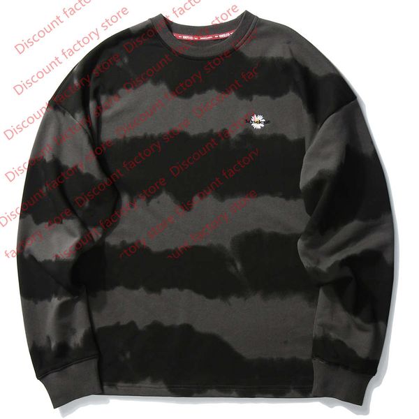 

tie-dye stripe sweatshirts pullover hip hop autumn fashion streetwear casual cotton sweatshirt hoodie, Black
