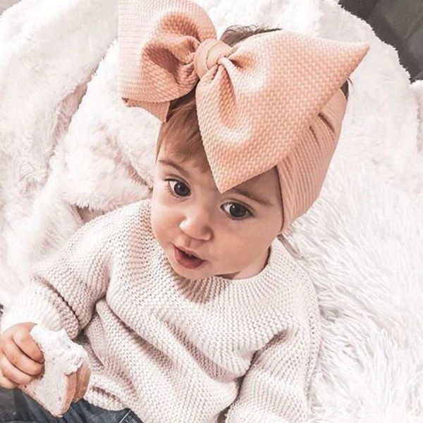 

hair accessories adjustable big bow baby girls head wrap headband oversize diy born band girl large bows kids party, Slivery;white