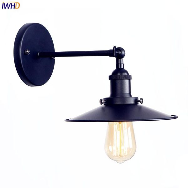 

wall lamp iwhd retro black light fixtures bathroom living room adjustable arm antique vintage sconce led edison beside