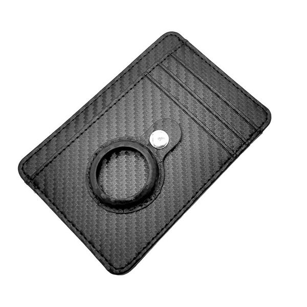 

card holders pu leather ultra slim small purse portable durable holder money pocket with tracker case travel men wallet minimalist, Brown;gray