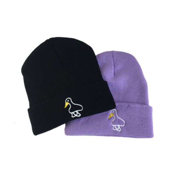 

hat autumn and lovely duck wool student trend knitted warm men women lovers versatile cold, Blue;gray