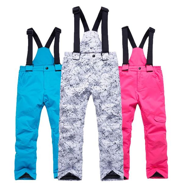 

skiing pants winter girls ski windproof overall tracksuits for children waterproof warm kids boys snow trousers