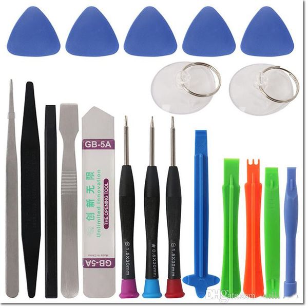 

2017 new design 20 in 1 cellphone repair pry tool kit opening tools star torx pentalobe screwdriver for iphone 7 7plus ipad galaxy tab 3.0