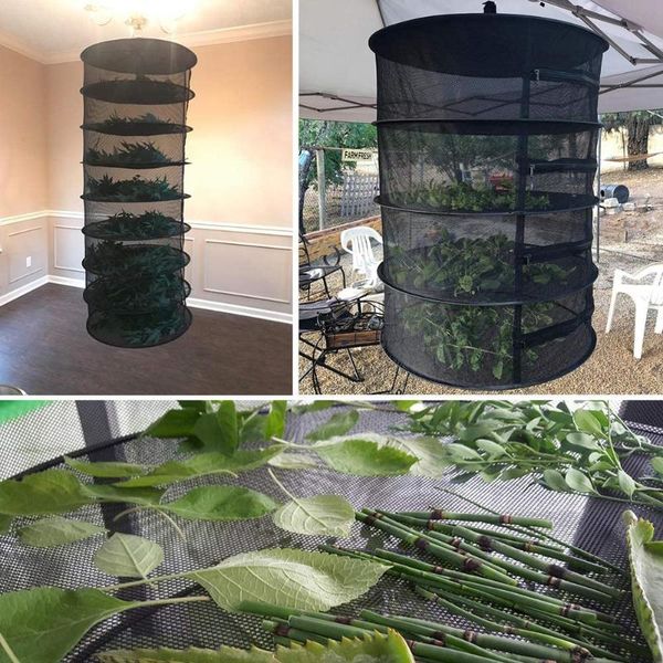 

4/6/8 layers drying rack hanging mesh net dryer bag mesh zipper closure petals for flowers buds plants organizer