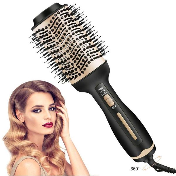 

electric hair brushes dryer brush professional & volumizer 3 in 1 upgrade anti-scald negative ionic technology straightener