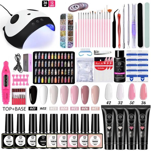 

nail art kits 36w lamp tools sets for gel polish set manicure nails semi permanent varnishes lacquer poly uv kit