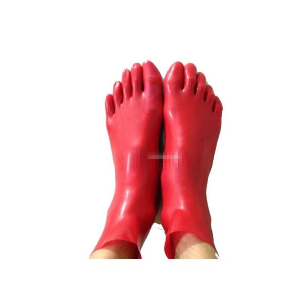 

party masks cute latex rubber socks five finger red cool 0.4mm size s-xl