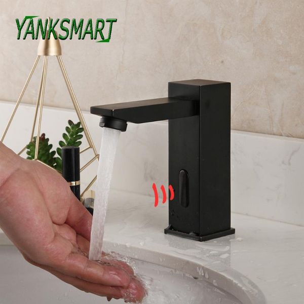 

bathroom sink faucets yanksmart automatic touch sensor faucet matte black basin deck mounted solid bras cold and mixer tap
