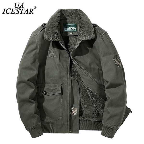 UAICESTAR Marke Winterjacke Männer Warm Verdicken Fleece Mode Lässig Mantel Große Größe Kleidung M-5XL Windjacke Männer Jacken 211110