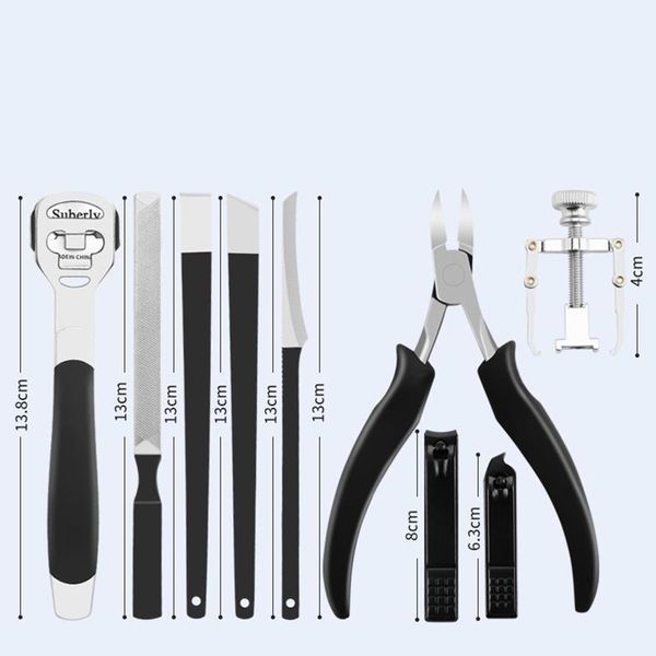 

professional pedicure tools foot rasp dead skin remover ingrown toenail removal correction clippers nail treatment foot care kit