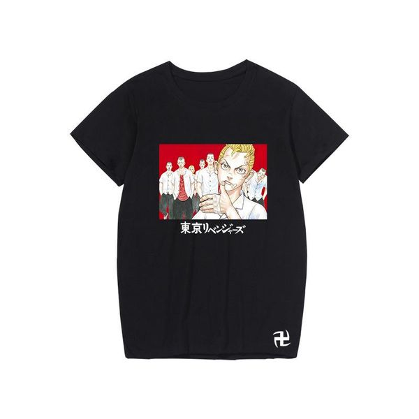 

men' tank men fashion tokyo revengers anime t-shirt 2021 novelty shirt summer causal short sleeve harajuku tee, White;black