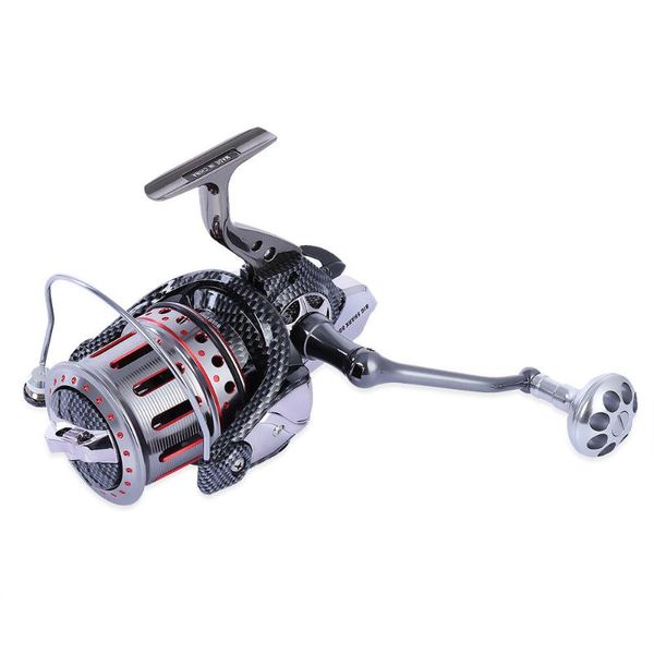 

baitcasting reels big 10bb 4.7:1 8000-12000 full metal fishing spinning reel with foldable handle machined aluminum spool lightweight 2021
