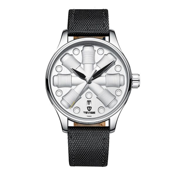 

multifunctional waterproof watch automatic mechanical watch, Slivery;brown