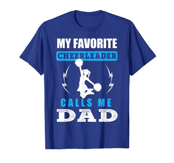 

Mens My Favorite Cheerleader Calls Me Dad Cheer Dad Shirt, White;black