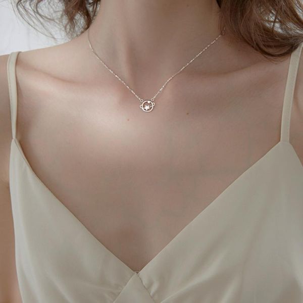 

chains fine jewelry s295 silver 18k gold star necklace for women cz pendant dainty cadena de mujer joyeria fina
