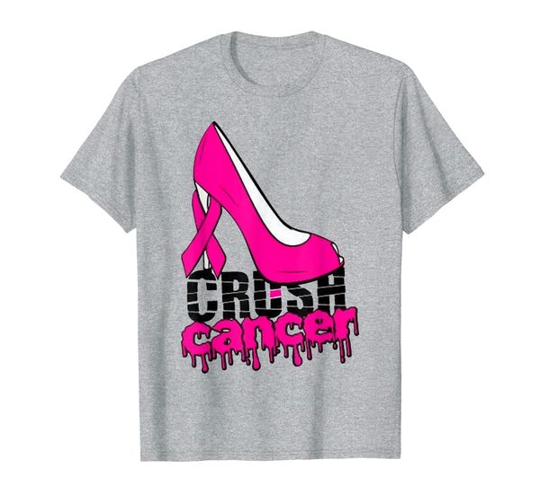 

high heels, pink ribbon svg, crush cancer woman svg t-shirt, White;black