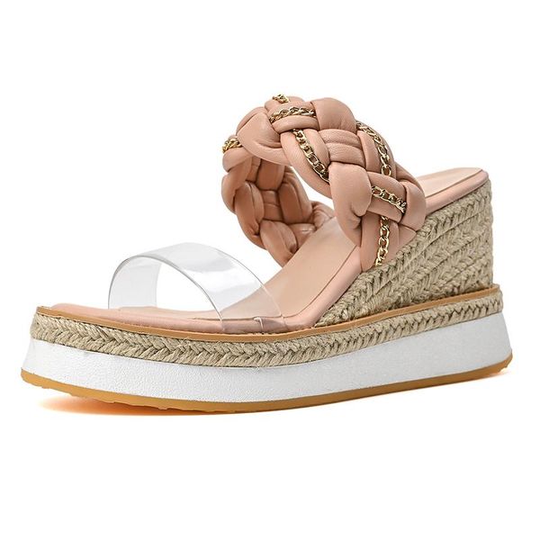 

fashion 2021 new summer women's sandals peep-toe shoes woman high-heeled platfroms casual wedges for women high heels shoes, Black