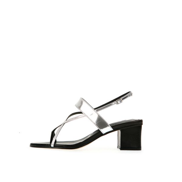 

fashion see wild mid-heel shoes open-toed buckles high-heeled sandals size 33-42 toof, Black