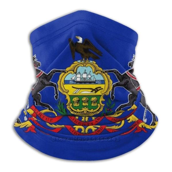 

scarves flag of the state pennsylvania scarf bandana headband outdoor climbing warmer face mask, Blue;gray