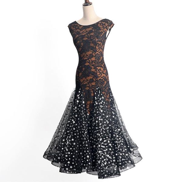 

lace backless waltz dress for ballroom dancing sleeveless standard ballroom dance dress rumba dance costumes sequins clot, Black;red