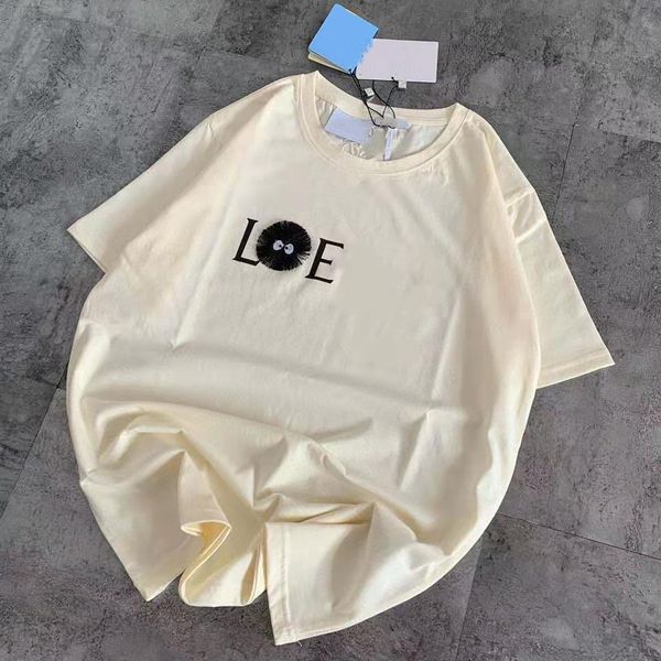 

design clothing loe new summer briquette dust elf t-shirt animation co short sleeve bottomed couple fashion top, White