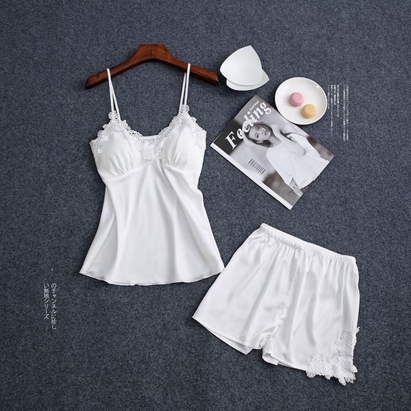 

white 2pcs pajamas lady neck wrinkle jacket up & shorts front satan turklin home to wear a flower trim dress contest mucp, Black;red