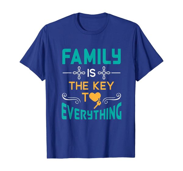 

family is the key to everything lovely cute gift t-shirt, White;black