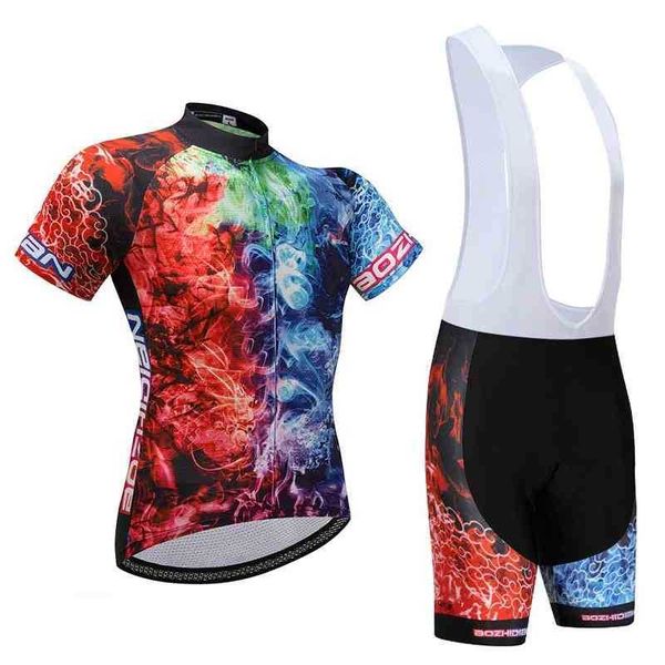 

summer motorcade mountain bike short sleeve breathable cycling suit, Black;white