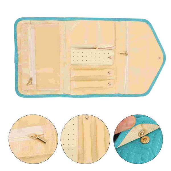 

jewelry pouches, bags 1pc portable bag creative package roll, Pink;blue