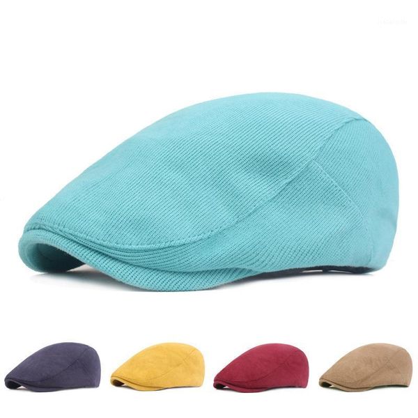 

fashion summer peaky blinders berets men's caps beret women casual retro dad hat sboy spring vintage male ladies cap, Blue;gray