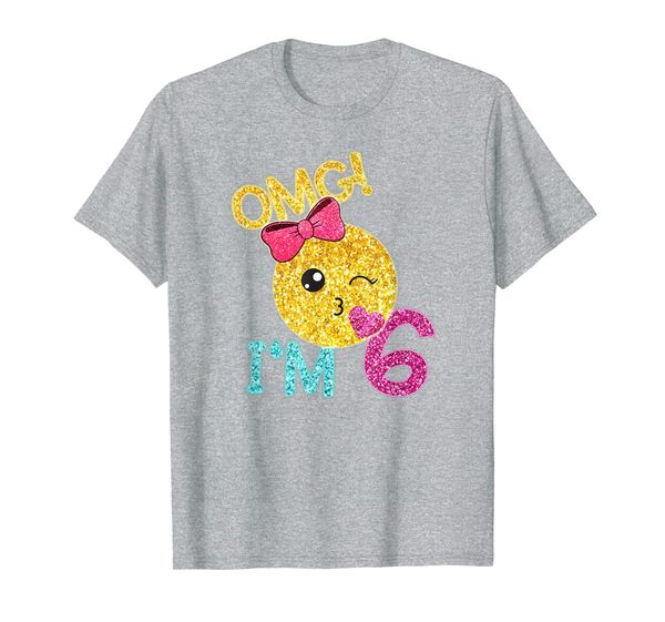 

6 yrs old girl kiss emoticon shirt kiss face tee no glitter t-shirt, White;black