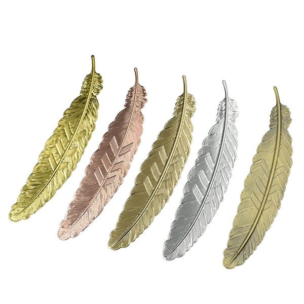 

bookmark retro cute metal feather shape for book paper stationery vintage beautiful gift office school supplies
