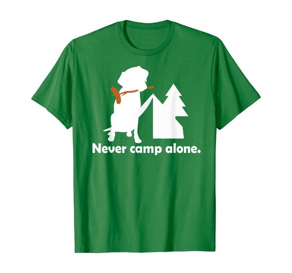 

you never camp alone because i'll be with you t-shirt, White;black