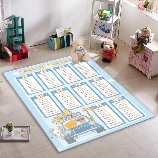 

carpets carnival safari multiplication table kids room rug