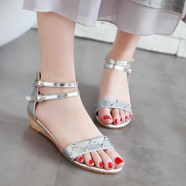 

2020 womens shoes ladies fashion peep open toed ankle flat sandals roman shoes woman beach summer sandalias mujer #g4 l7by#, Black