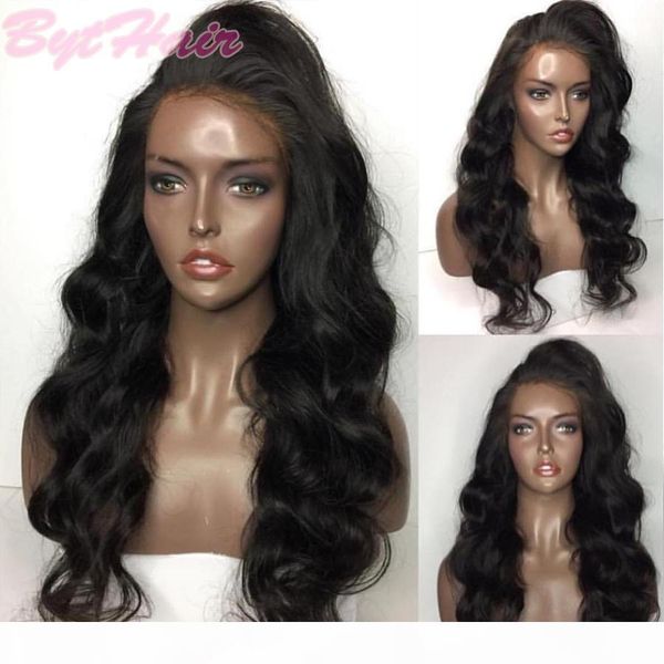 

bythair wavy lace front human hair wigs virgin hair full lace wig with baby hairs glueless body wave full lace human hair wigs, Black;brown