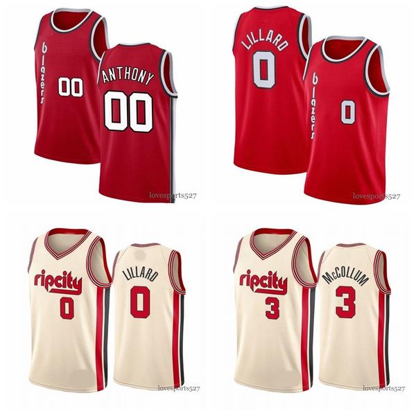 

men portland trail blazers jersey 0 damian lillard c.j. 3 mccollum clyde 22 drexler 00 basketball shorts basketball jersey, Black;red