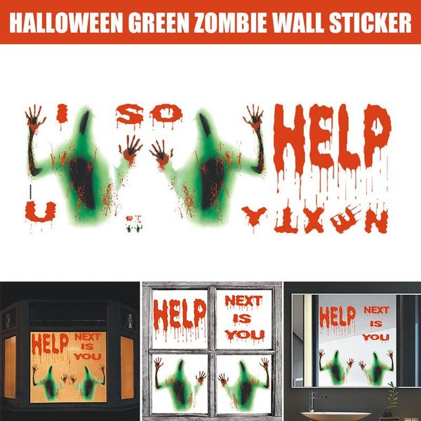 

wall stickers 1pcs halloween ghost hands window decal pvc horrible removable party festive atmosphere decor