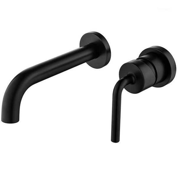 

bathroom basin faucets water tap wall mounted sink mount brass mablack modern faucet1