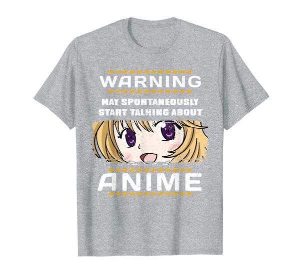 

warning may spontaneously start talking about anime shirt t-shirt, White;black