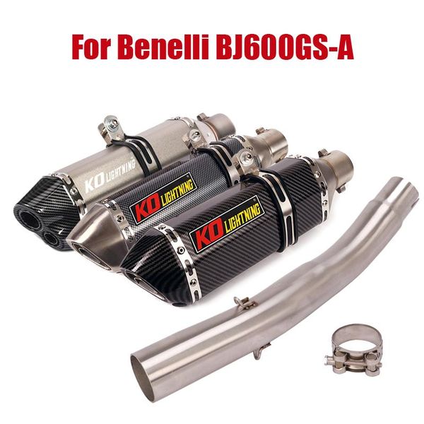 

motorcycle exhaust system for benelli bj600gs-a connect link pipe escape modified 51mm slip on middle tube
