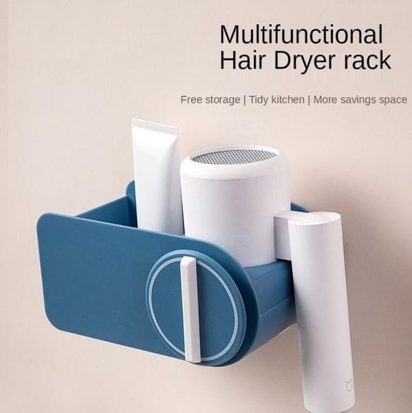 

hooks & rails hands hair dryer rack wall-mounted toilet with drawer storage shelf organizer bathroom accessories punching fashion