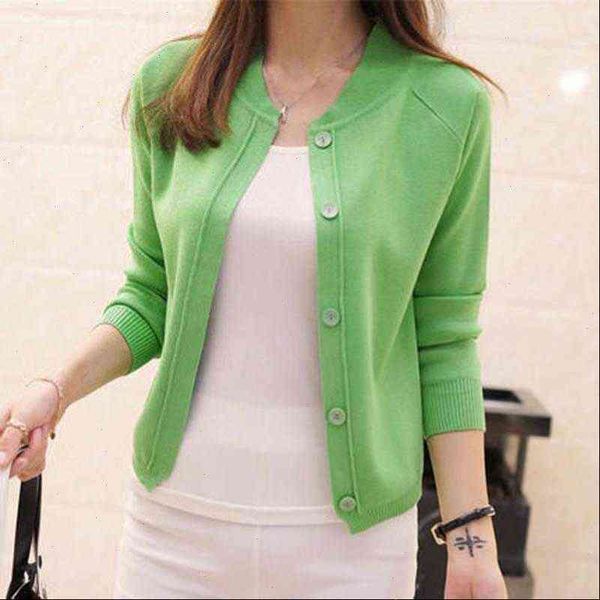 

spring and autumn short women sweater coat korean version of loose shirt bottoming knit cardigan thin zx226, White;black