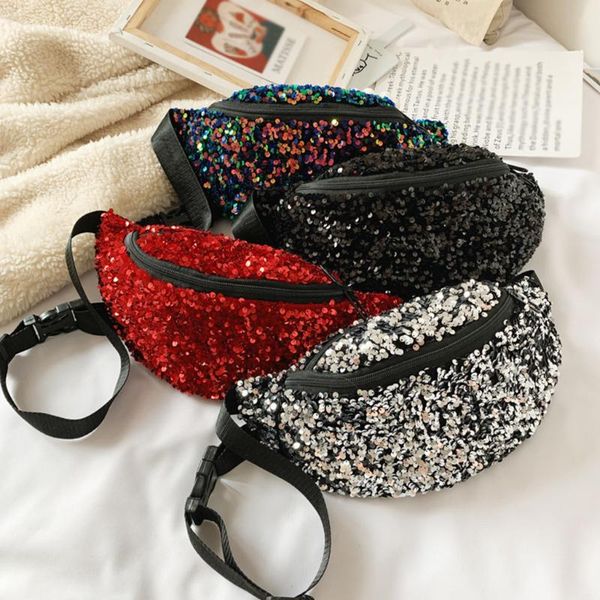 

waist bags adjustable strap bling crossbody bag single should chest pack