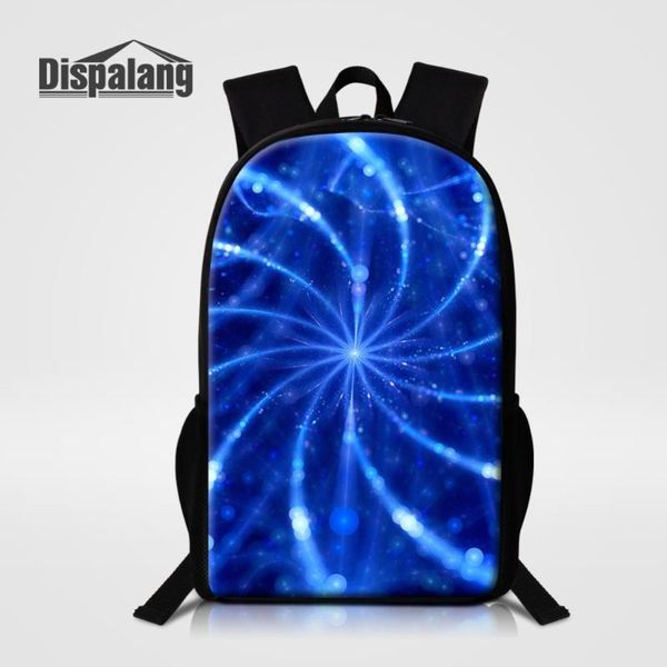 

backpack dispalang blue women men rotate pattern students school preppy style large bag for teenager bookbag
