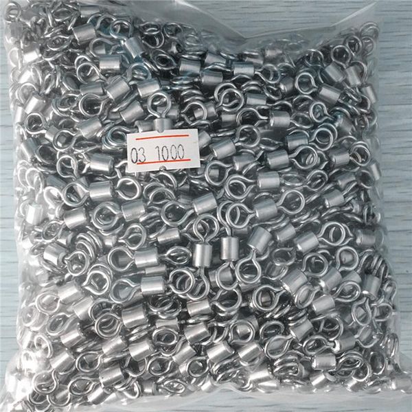 

wholesale by bulk silver white bearing rolling swivel connector bait lure link copper fishing tackle accessories pesca peche