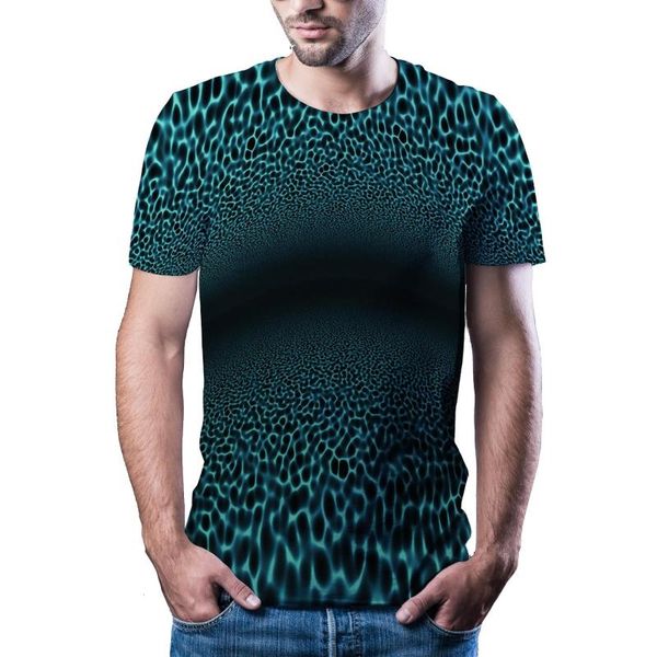

men's t-shirts 2021 summer men 's abstract 3d pattern casual t -shirt fashion printing quick drying, White;black