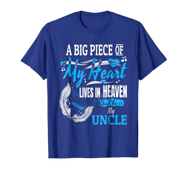 

my uncle lives in heaven shirt memorial day niece nephew, White;black