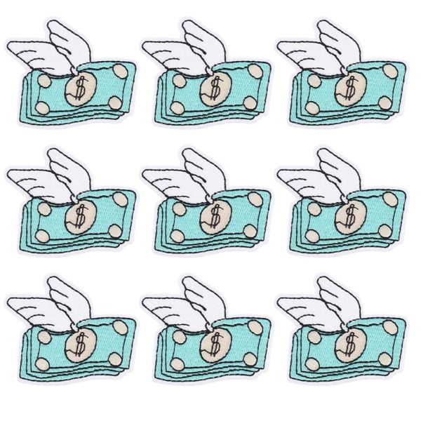 

wallpapers 9pcs sew on money patches clothing bags accessories creative dollar