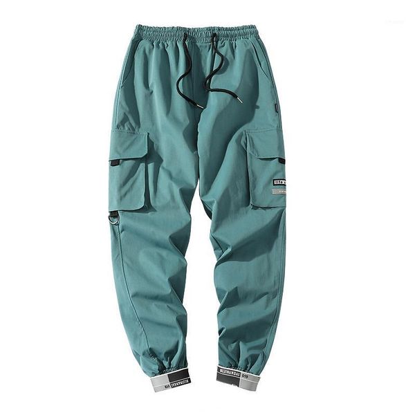 

men's pants 2021 streetwear casual ankle length trousers hip hop male sweatpants, Black